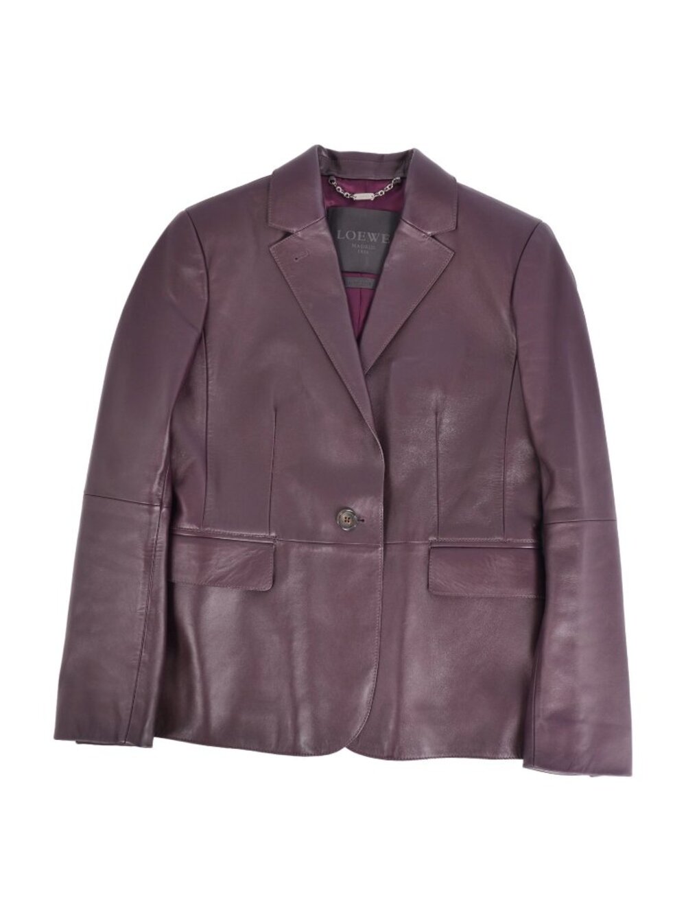 Loewe Jacket Leather Tailored Purple 40